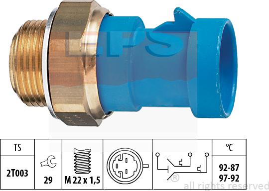 MDR EPS-1850 681 - Termocontatto, Ventola radiatore autozon.pro