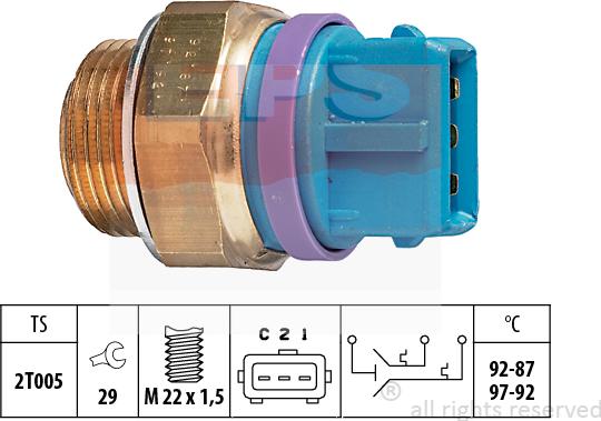 MDR EPS-1850 629 - Termocontatto, Ventola radiatore autozon.pro