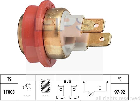 MDR EPS-1850 093 - Termocontatto, Ventola radiatore autozon.pro