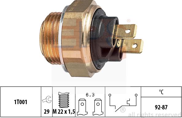 MDR EPS-1850 005 - Termocontatto, Ventola radiatore autozon.pro