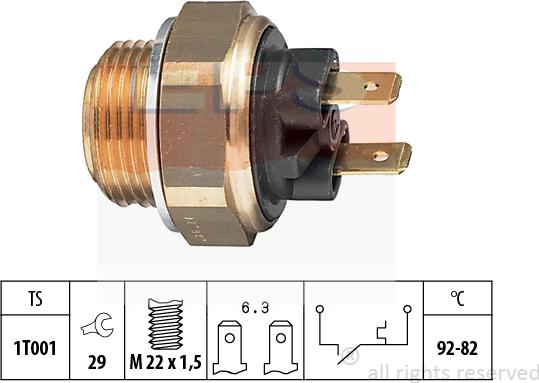 MDR EPS-1850 016 - Termocontatto, Ventola radiatore autozon.pro