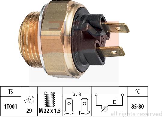 MDR EPS-1850 018 - Termocontatto, Ventola radiatore autozon.pro