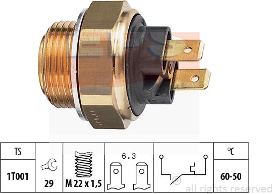 MDR EPS-1850 034 - Termocontatto, Ventola radiatore autozon.pro