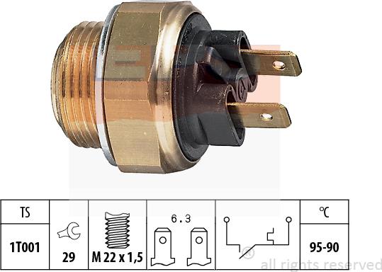 MDR EPS-1850 020 - Termocontatto, Ventola radiatore autozon.pro