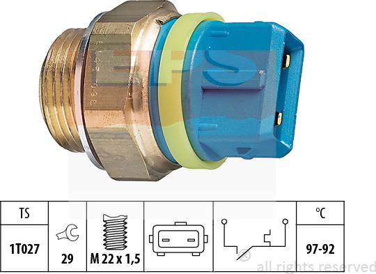 MDR EPS-1850 145 - Termocontatto, Ventola radiatore autozon.pro