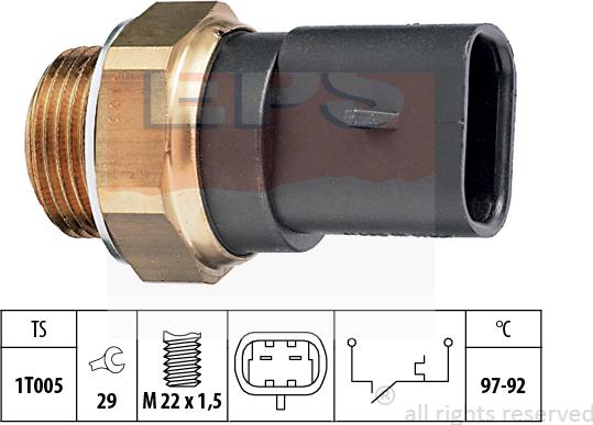 MDR EPS-1850 103 - Termocontatto, Ventola radiatore autozon.pro