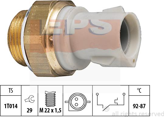 MDR EPS-1850 129 - Termocontatto, Ventola radiatore autozon.pro