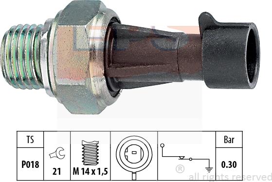 MDR EPS-1800 096 - Sensore, Pressione olio autozon.pro