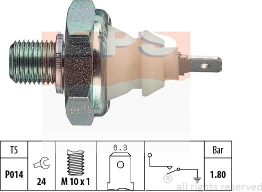 MDR EPS-1800 045 - Sensore, Pressione olio autozon.pro