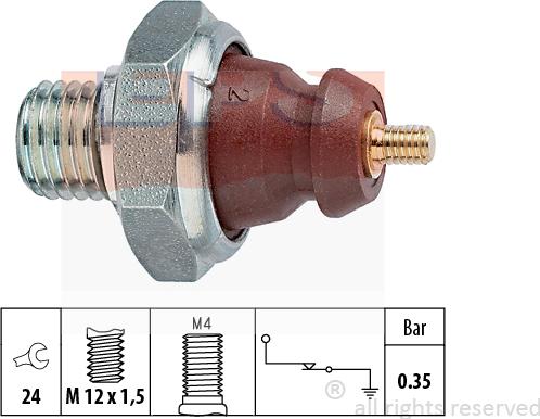 MDR EPS-1800 057 - Sensore, Pressione olio autozon.pro