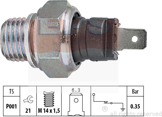 MDR EPS-1800 006 - Sensore, Pressione olio autozon.pro