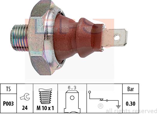 MDR EPS-1800 007 - Sensore, Pressione olio autozon.pro