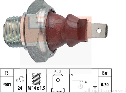 MDR EPS-1800 023 - Sensore, Pressione olio autozon.pro