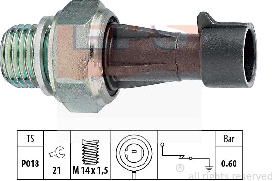 MDR EPS-1800 129 - Sensore, Pressione olio autozon.pro