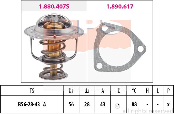 MDR EPS-1880 407 - Termostato, Refrigerante autozon.pro