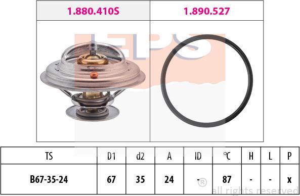 MDR EPS-1880 410 - Termostato, Refrigerante autozon.pro