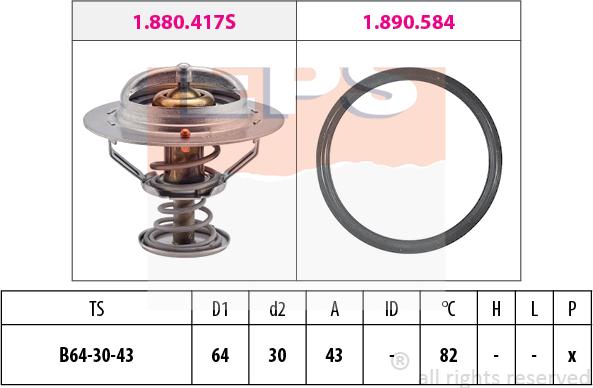 MDR EPS-1880 417 - Termostato, Refrigerante autozon.pro