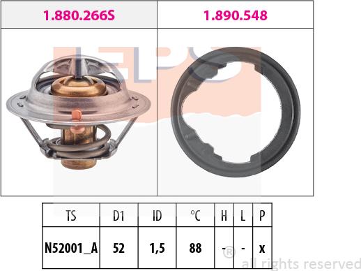 MDR EPS-1880 488 - Termostato, Refrigerante autozon.pro