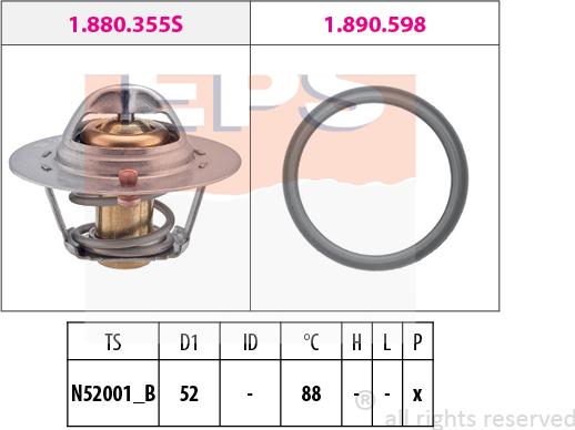 MDR EPS-1880 487 - Termostato, Refrigerante autozon.pro