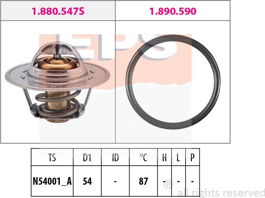 MDR EPS-1880 547 - Termostato, Refrigerante autozon.pro