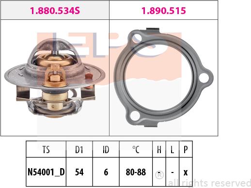 MDR EPS-1880 534 - Termostato, Refrigerante autozon.pro