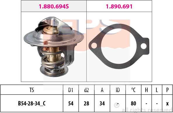 MDR EPS-1880 694 - Termostato, Refrigerante autozon.pro