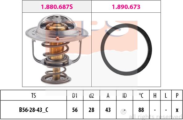 MDR EPS-1880 688 - Termostato, Refrigerante autozon.pro