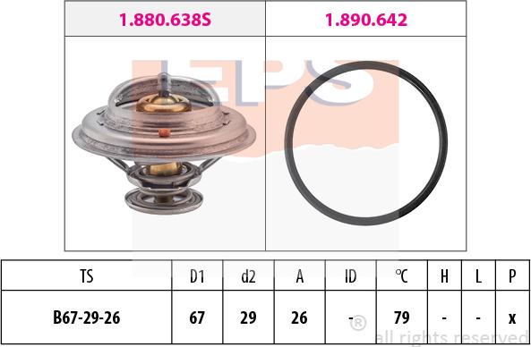 MDR EPS-1880 638 - Termostato, Refrigerante autozon.pro