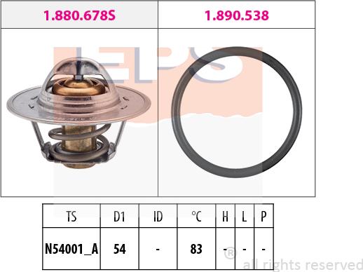 MDR EPS-1880 678 - Termostato, Refrigerante autozon.pro