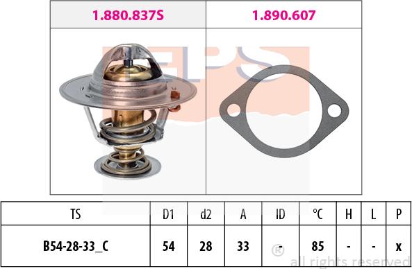 MDR EPS-1880 838 - Termostato, Refrigerante autozon.pro