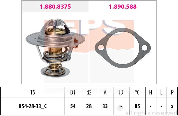 MDR EPS-1880 837 - Termostato, Refrigerante autozon.pro