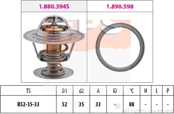 MDR EPS-1880 394 - Termostato, Refrigerante autozon.pro