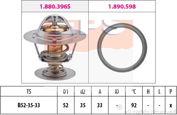 MDR EPS-1880 396 - Termostato, Refrigerante autozon.pro