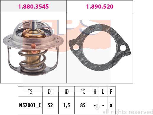 MDR EPS-1880 354 - Termostato, Refrigerante autozon.pro