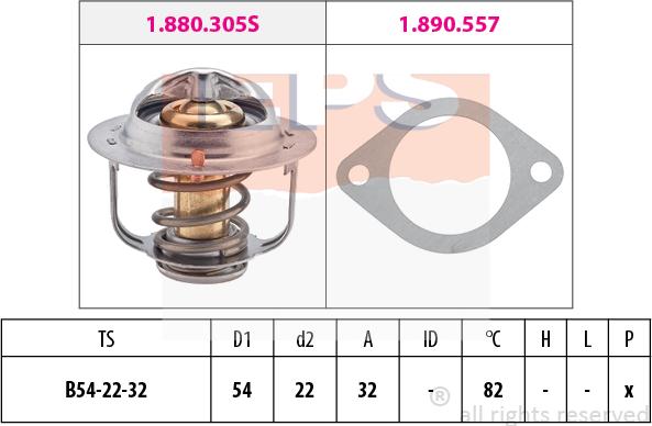 MDR EPS-1880 305 - Termostato, Refrigerante autozon.pro