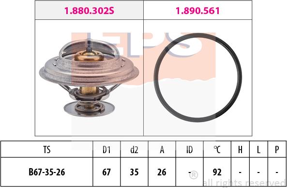 MDR EPS-1880 303 - Termostato, Refrigerante autozon.pro