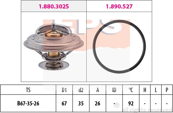 MDR EPS-1880 302 - Termostato, Refrigerante autozon.pro