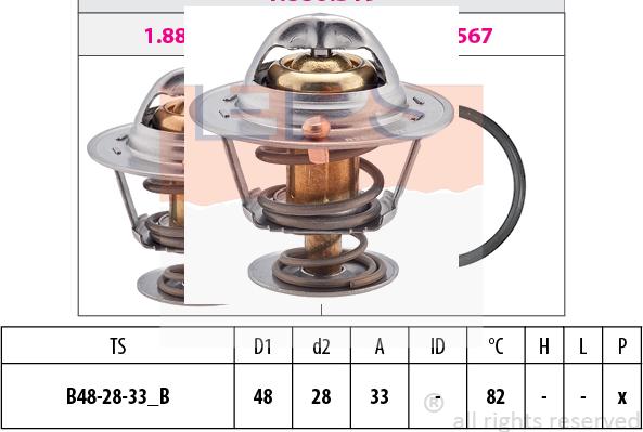 MDR EPS-1880 319S - Termostato, Refrigerante autozon.pro