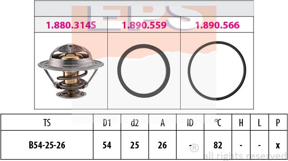 MDR EPS-1880 314 - Termostato, Refrigerante autozon.pro