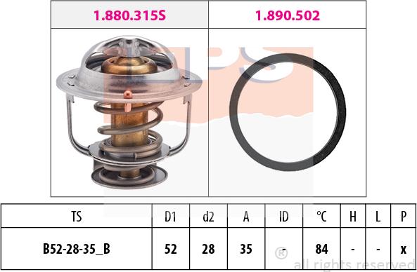 MDR EPS-1880 315 - Termostato, Refrigerante autozon.pro