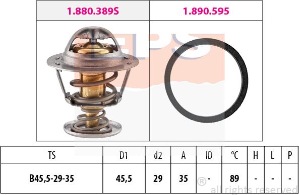 MDR EPS-1880 389 - Termostato, Refrigerante autozon.pro