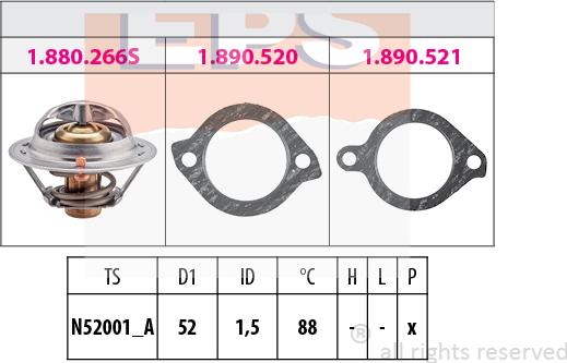 MDR EPS-1880 384 - Termostato, Refrigerante autozon.pro