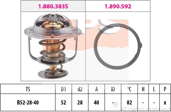 MDR EPS-1880 383 - Termostato, Refrigerante autozon.pro