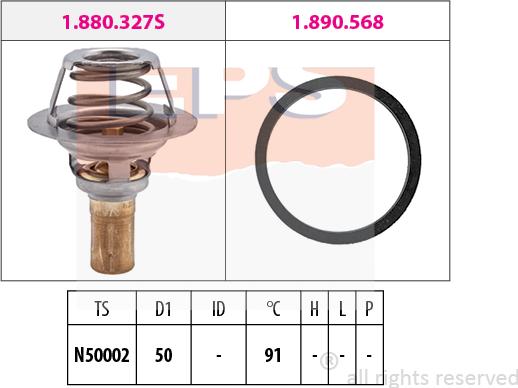 MDR EPS-1880 327 - Termostato, Refrigerante autozon.pro