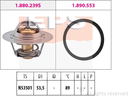 MDR EPS-1880 290 - Termostato, Refrigerante autozon.pro