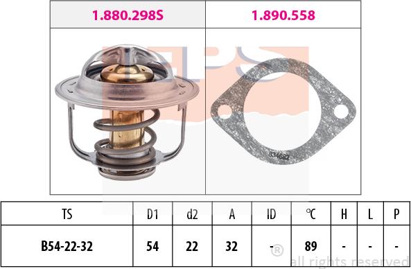 MDR EPS-1880 298 - Termostato, Refrigerante autozon.pro