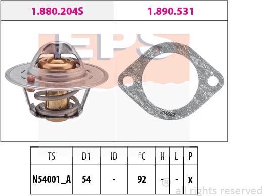 MDR EPS-1880 204 - Termostato, Refrigerante autozon.pro