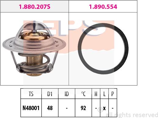 MDR EPS-1880 207 - Termostato, Refrigerante autozon.pro