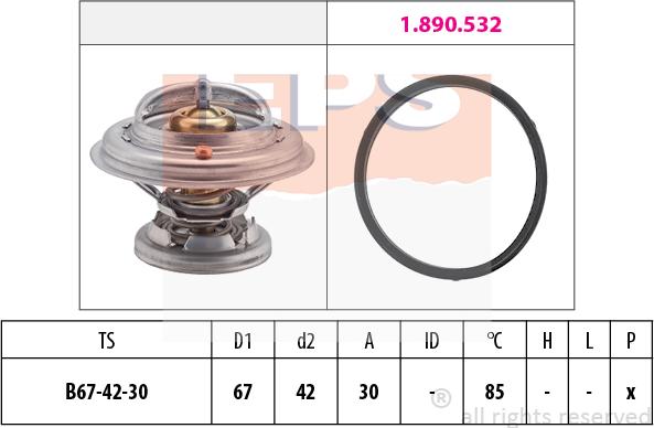 MDR EPS-1880 280 - Termostato, Refrigerante autozon.pro