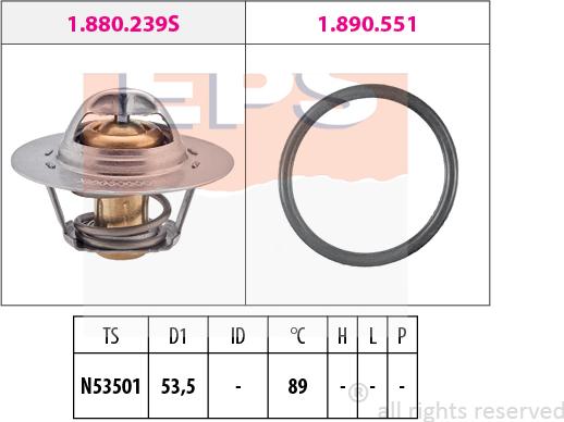 MDR EPS-1880 239 - Termostato, Refrigerante autozon.pro